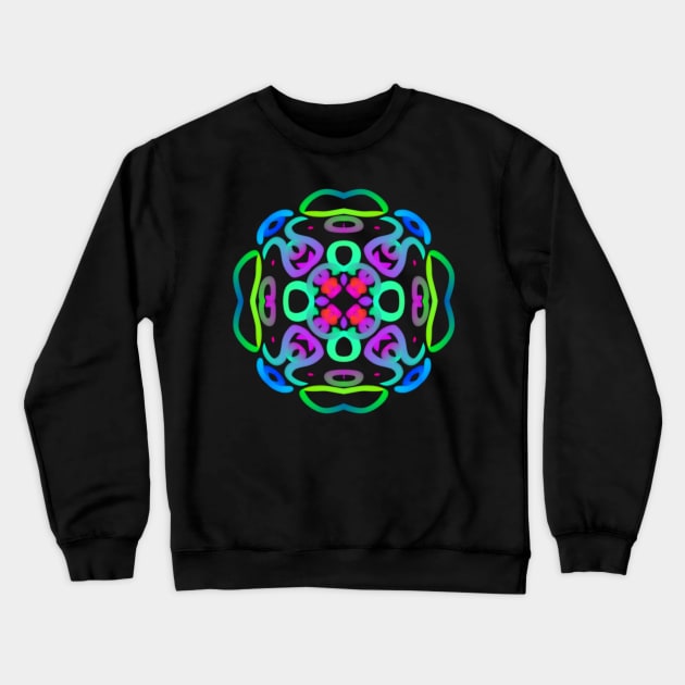 Gradient Alien Flower Crewneck Sweatshirt by SuperMoniVerse